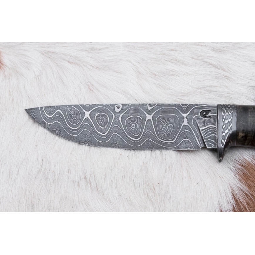 Ekskluzivni damask nož 12,7 cm javor/ahat