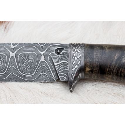 Ekskluzivni damask nož 12,7 cm javor/ahat