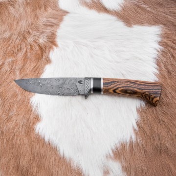 Ekskluzivni damask nož 12 cm bocote/ebanovina