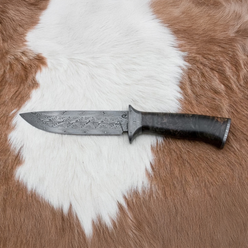 Ekskluzivni damask nož 13,8 cm javor