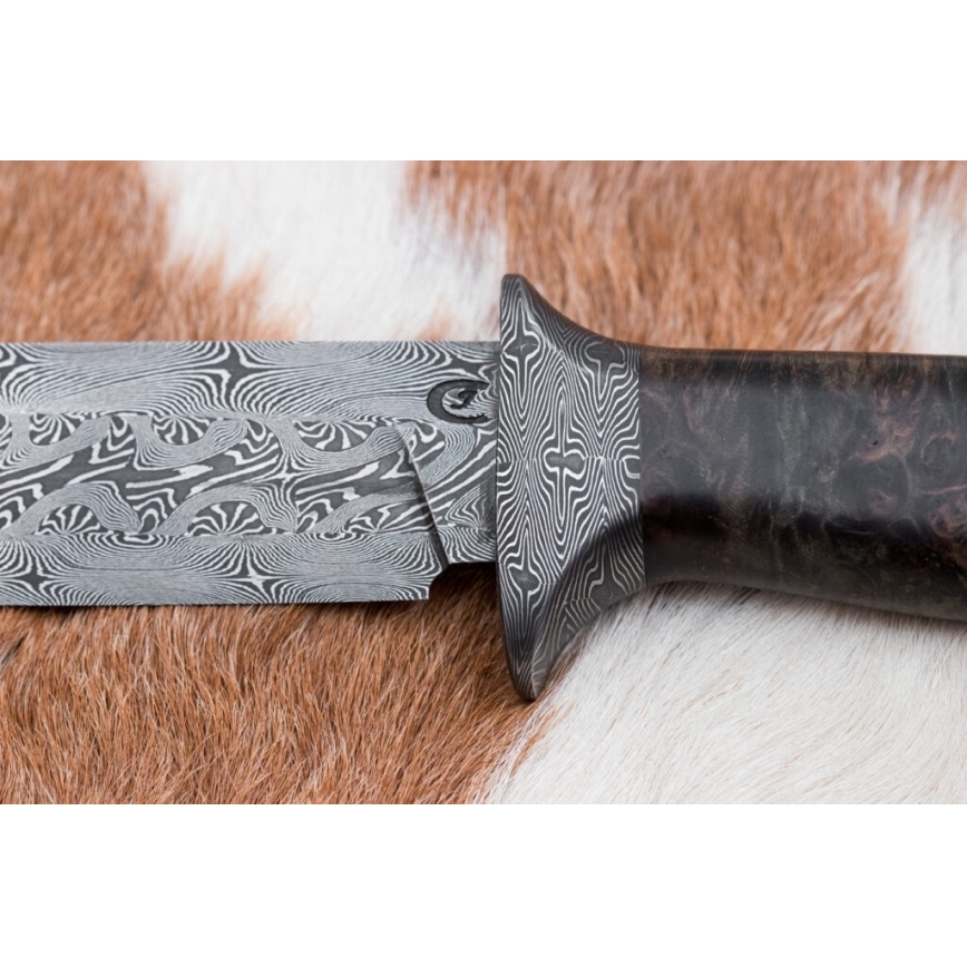 Ekskluzivni damask nož 13,8 cm javor