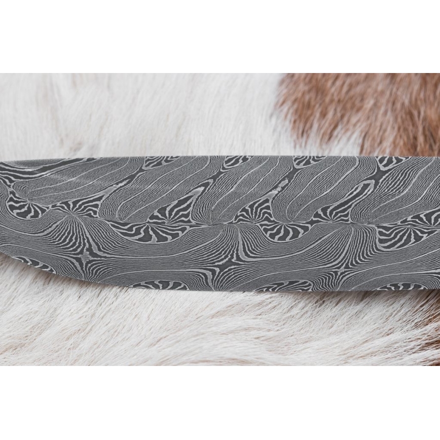 Ekskluzivni damask nož 13 cm serpentinit/rog soba
