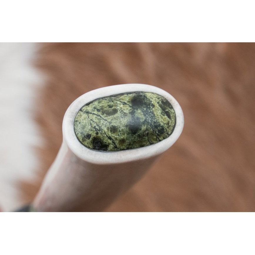 Ekskluzivni damask nož 13 cm serpentinit/rog soba