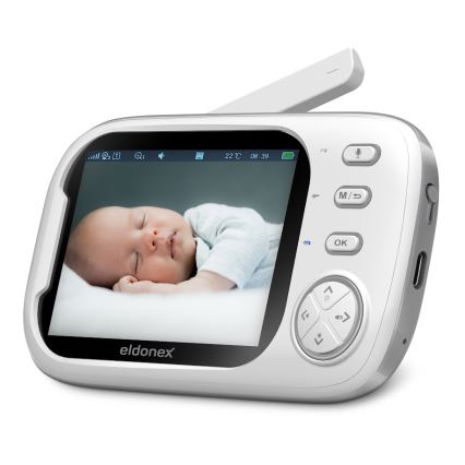 ELDONEX EBM-1010-WH - Monitor za bebe s ekranom 5V/2000 mAh
