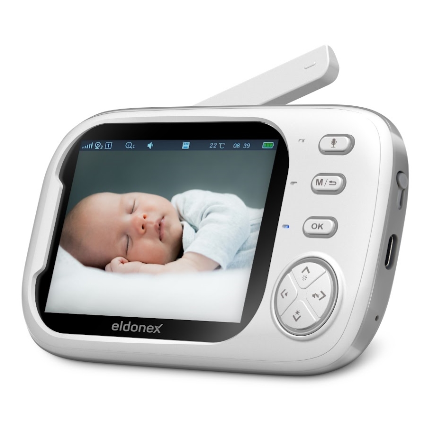 ELDONEX EBM-1010-WH - Monitor za bebe s ekranom 5V/2000 mAh
