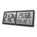 ELDONEX ECL-1110-BK - Digitalni zidni sat TimeCheck 4xAA, crni