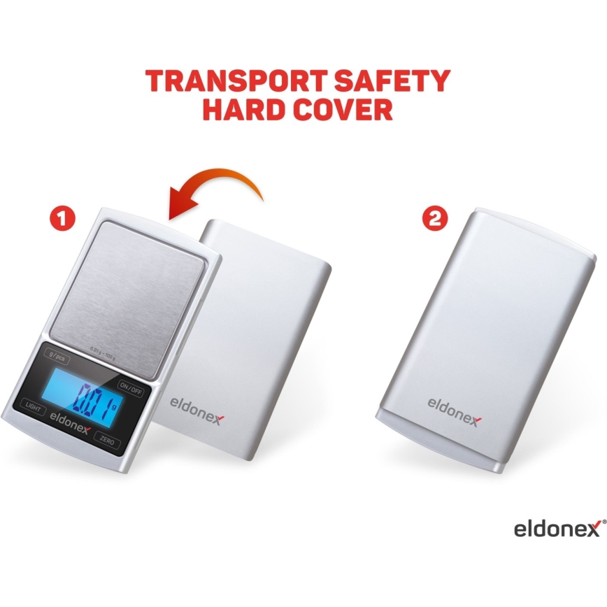 ELDONEX EKS-4040-SL - Precizna vaga 2xCR2032 srebrna