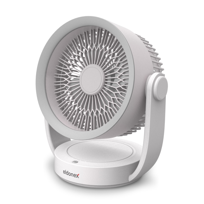 ELDONEX ESF-1010-WH - Punjivi stolni ventilator 9W/5V 4000 mAh bijela