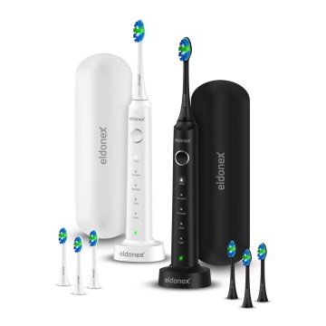 ELDONEX ETB-1010-BW - SET 2x soničnih četkica SonicPro DuoPack IPX7 crna + bijela