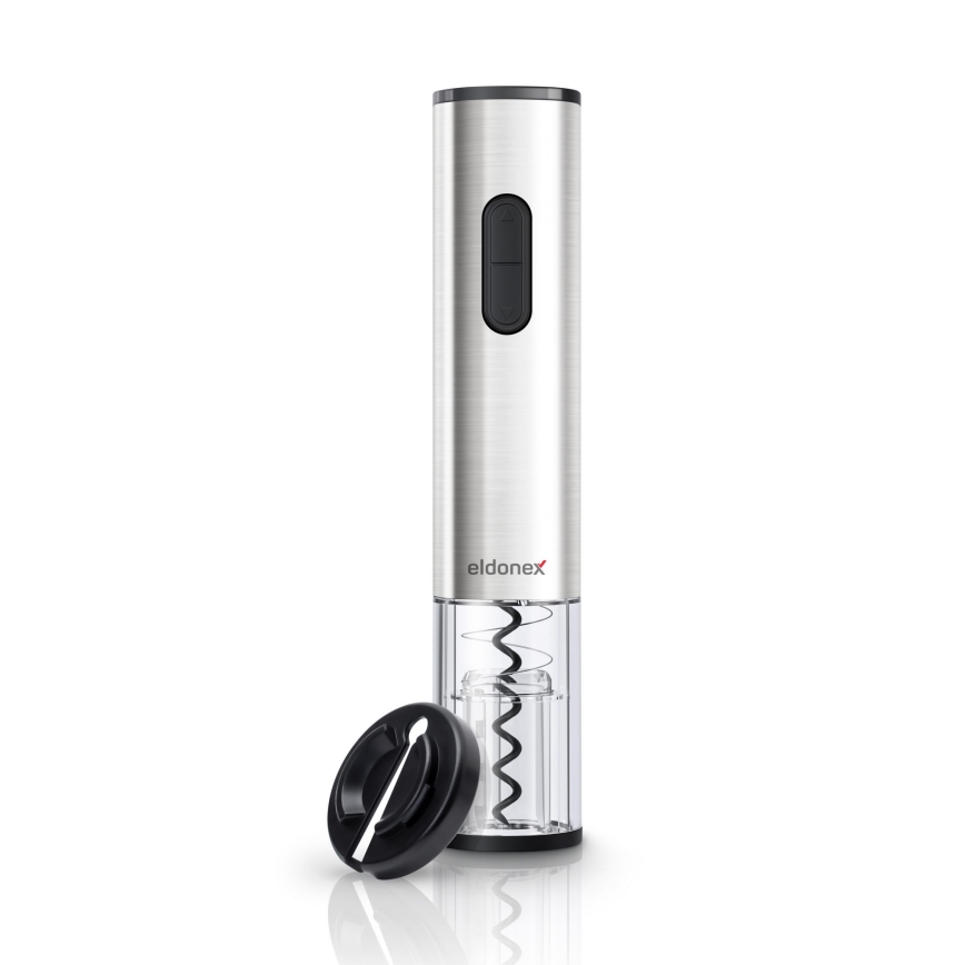 ELDONEX EWO-2200-SL - Električni otvarač za vino 4xAA mat krom