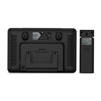 ELDONEX EWS-1010-BK - Meteorološka stanica s LCD zaslonom 2xAAA crna