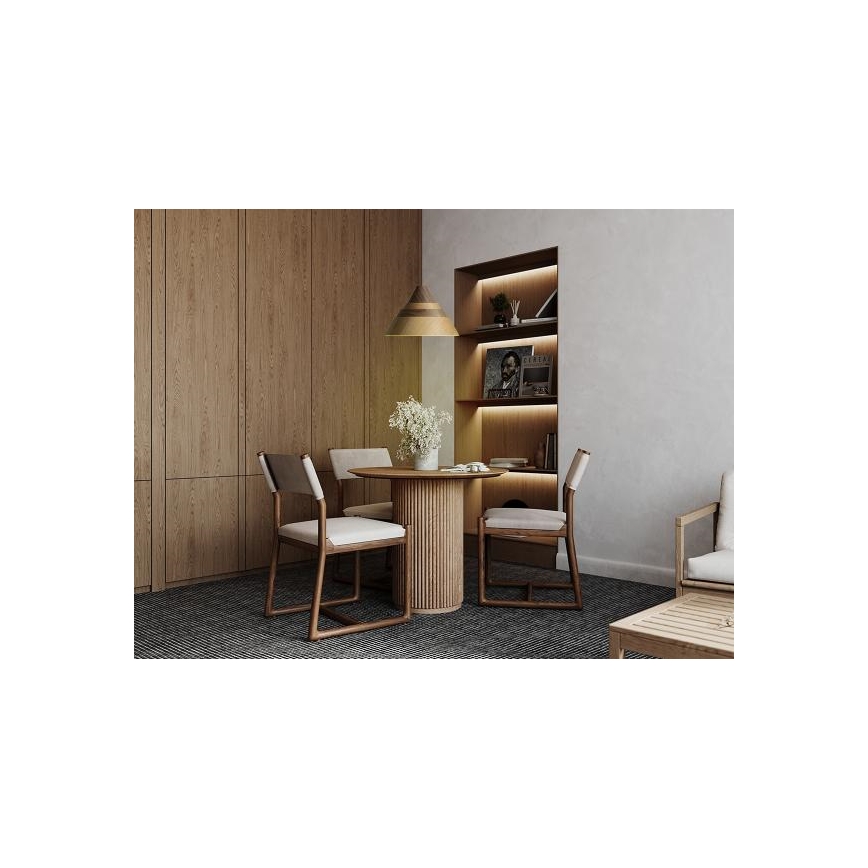 Elegantan drveni luster na sajli 1xE27/60W/230V Ø 33 cm masivno drvo / hrast / orah / kaučukovac