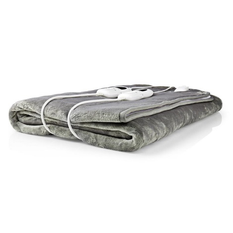 Električna grijaća deka za dvije osobe 120W/230V 160x140 cm siva