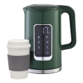 Električna kuhala za vodu s LCD zaslonom 1,7 l 2200W/230V zelena + putna šalica 450 ml
