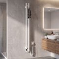 Električna sušilica za ručnike s termostatom SILOUETTE 70W 120x9 cm bijela desna