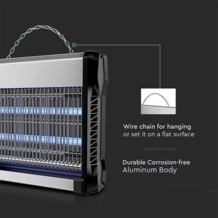 Električna zamka za insekte 2x10W/230V 80 m²