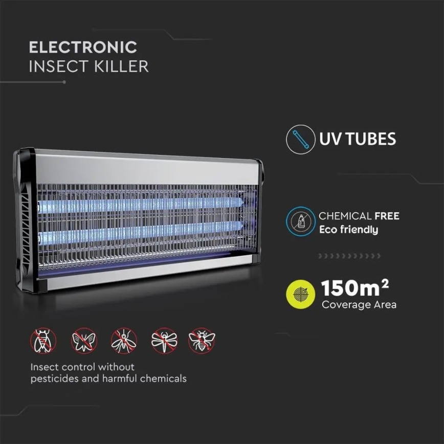 Električna zamka za insekte 2x20W/230V 150 m²