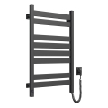 Električni grijač za ručnike s termostatom LARGO 168W 80x50 cm  crni desni