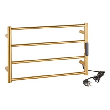Električni grijaći držač za ručnike 56x37 cm 36W nehrđajući čelik/zlatna