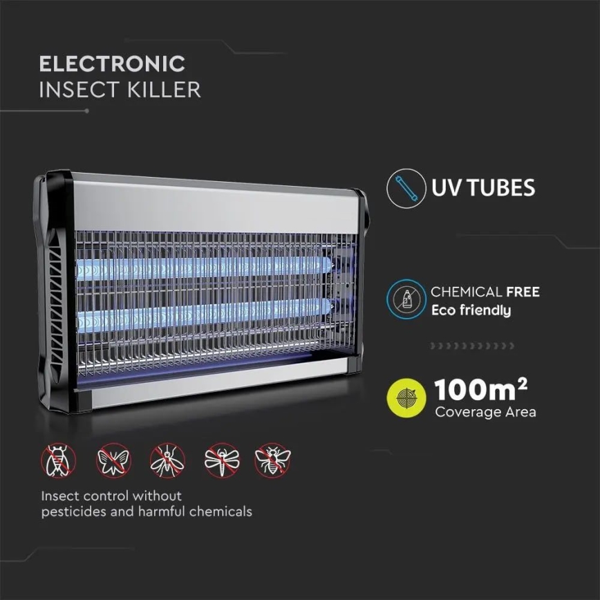 Električna zamka za insekte 2x15W/230V za 100m2
