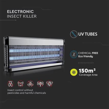 Električna zamka za insekte 2x20W/230V 150 m²