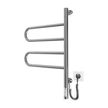 Električni okretni sušilac za ručnike TRISTAR 75W/230V 60x44,5 cm IP44 inox/sjajni krom