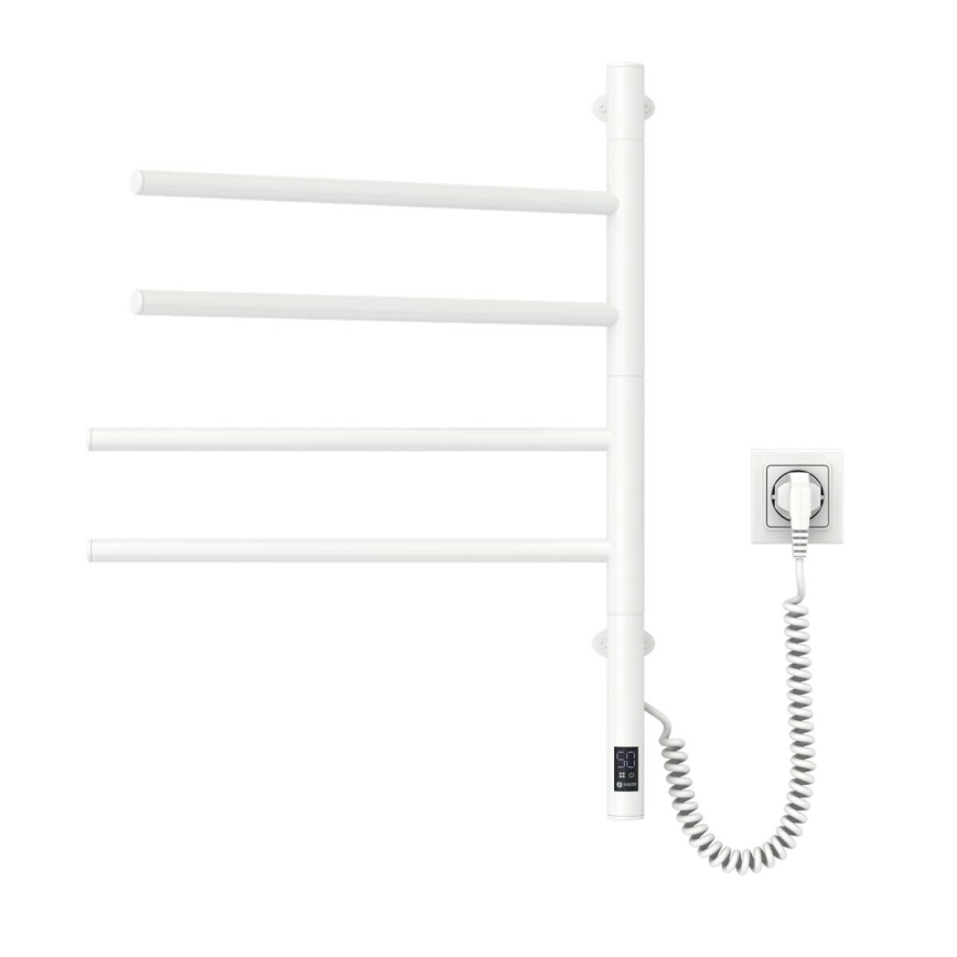 Električni okretni sušilo za ručnike s termostatom ARABESQUE 60W 65x49 cm bijelo