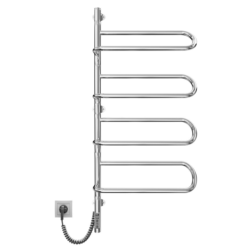 Električno okretno sušilo za ručnike ELECTRA 120W/230V 102,5x47,5 cm, nehrđajući čelik/krom, lijevo