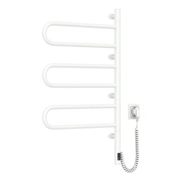 Električni rotirajući sušač za ručnike s termostatom FOUETTE 120 W 80 x 49 cm bijeli
