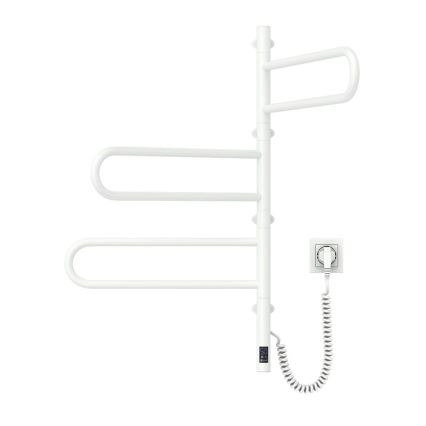 Električni rotirajući sušač za ručnike s termostatom FOUETTE 120 W 80 x 49 cm bijeli