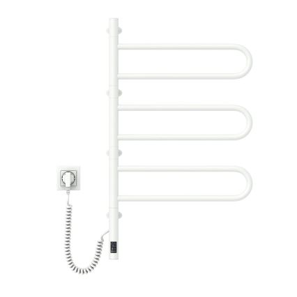 Električni rotirajući sušač za ručnike s termostatom FOUETTE 120 W 80 x 49 cm bijeli