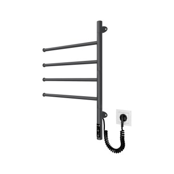 Električni rotirajući sušač za ručnike VEER 50W/230V 60x44,5 cm nehrđajući čelik/crna