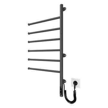 Električni rotirajući sušač za ručnike VEER 80W/230V 82,5x44,5 cm nehrđajući čelik/crna