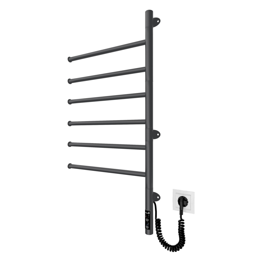 Električni rotirajući sušač za ručnike VEER 80W/230V 82,5x44,5 cm nehrđajući čelik/crna