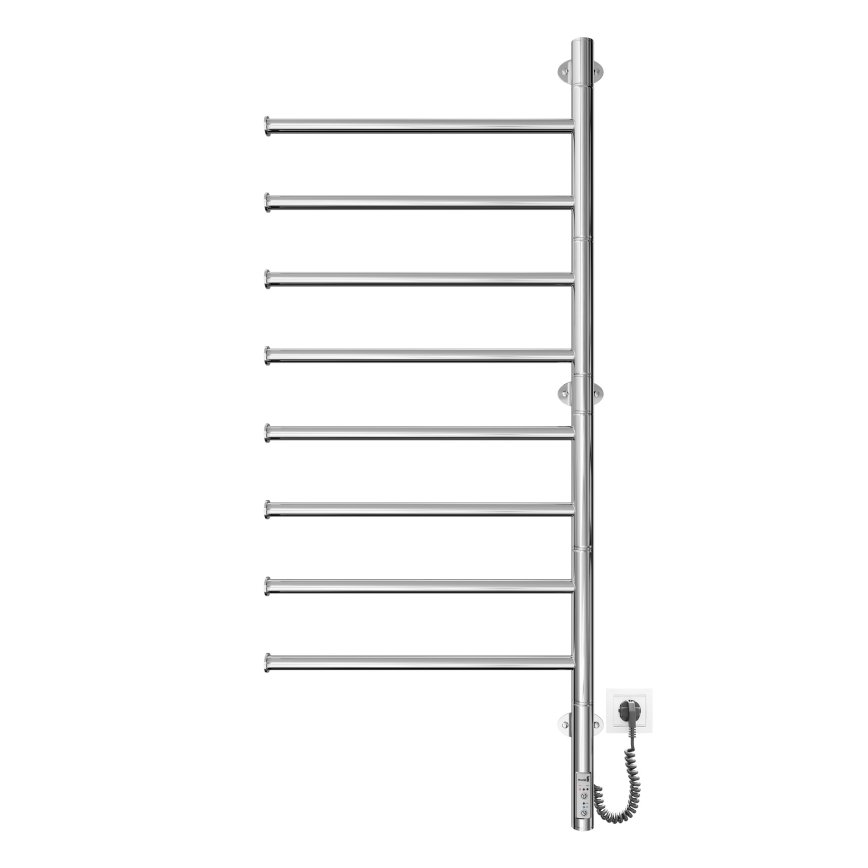 Električni rotirajući sušilo za ručnike VEER 95W/230V 102,5x44,5 cm nehrđajući čelik/sjajni krom