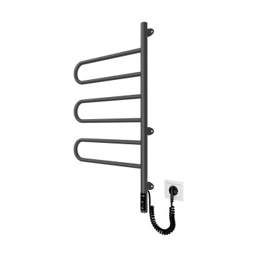 Električni rotirajući sušilo za ručnike TRISTAR 80W/230V 80x44,5 cm IP44 nehrđajući čelik/crna