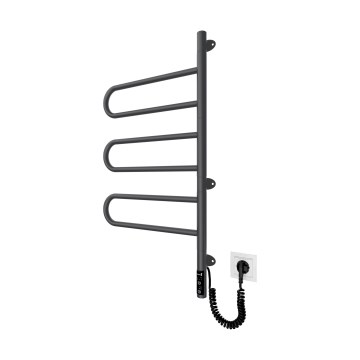 Električni rotirajući sušilo za ručnike TRISTAR 80W/230V 82,5x44,5 cm IP44 nehrđajući čelik/crna