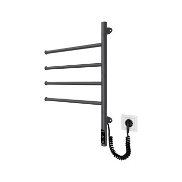 Električni rotirajući sušilo za ručnike VEER 50W/230V 62,5x44,5 cm nehrđajući čelik/crna