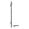 Električni šipkasti sušak za ručnike 118 cm 30 W crni