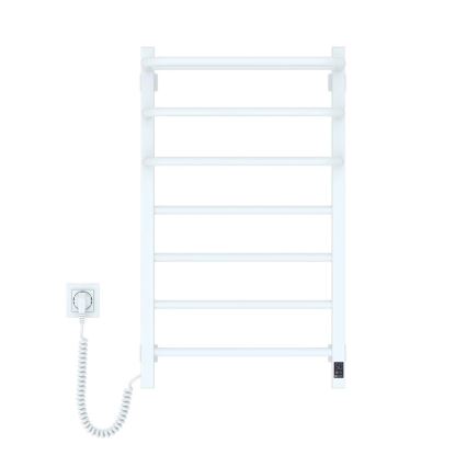 Električni sušač ručnika s termostatom FORTIS 155W 80x48 cm, bijeli, lijevi