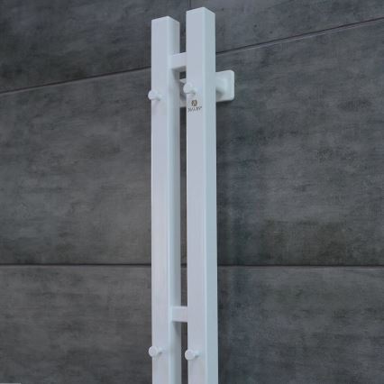 Električni sušač ručnika s termostatom SILOUETTE, 70W, 120x9 cm, bijeli, desni