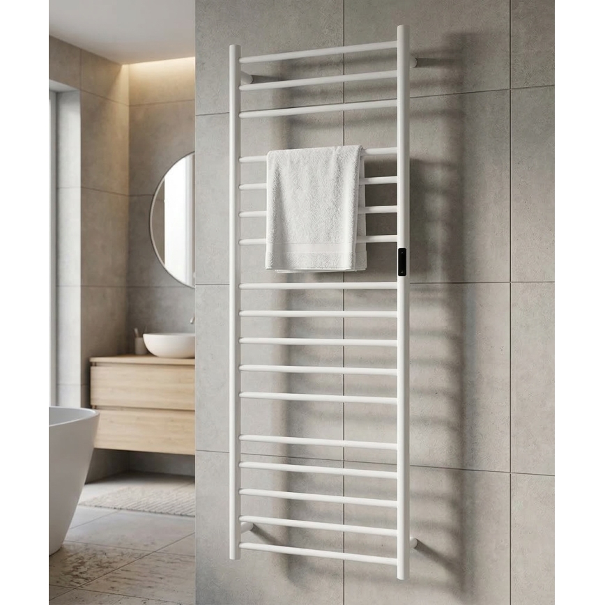 Električni sušač za ručnike 60x168 cm 285W nehrđajući čelik/bijela