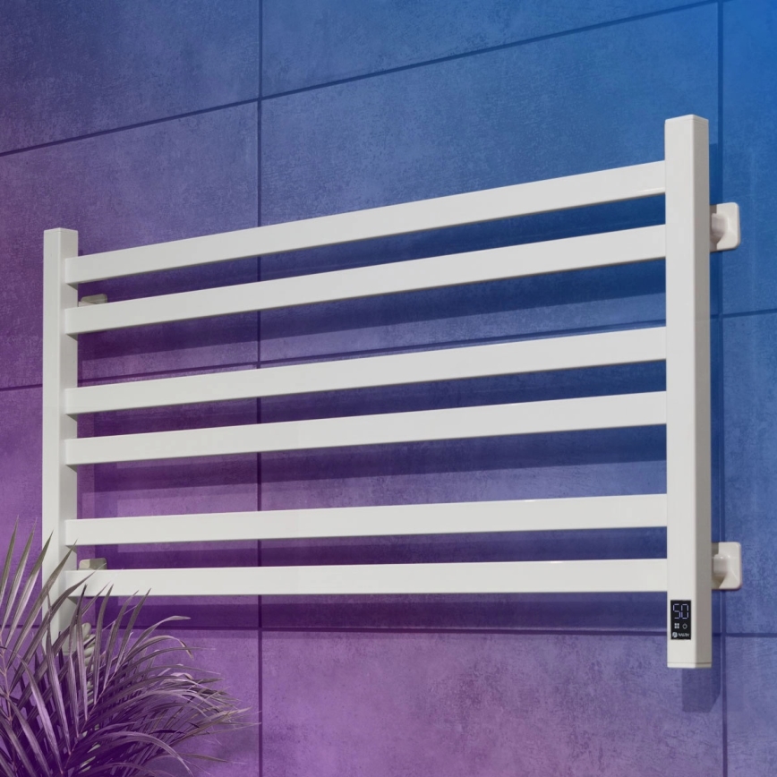 Električni sušač za ručnike s termostatom AVANGARD 181W 50x90 cm bijeli lijevi