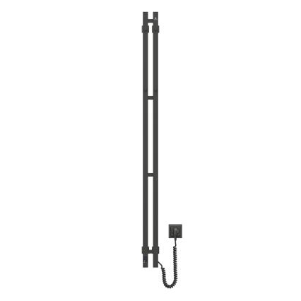 Električni sušač za ručnike s termostatom SILOUETTE 106W 150x9 cm crni desni