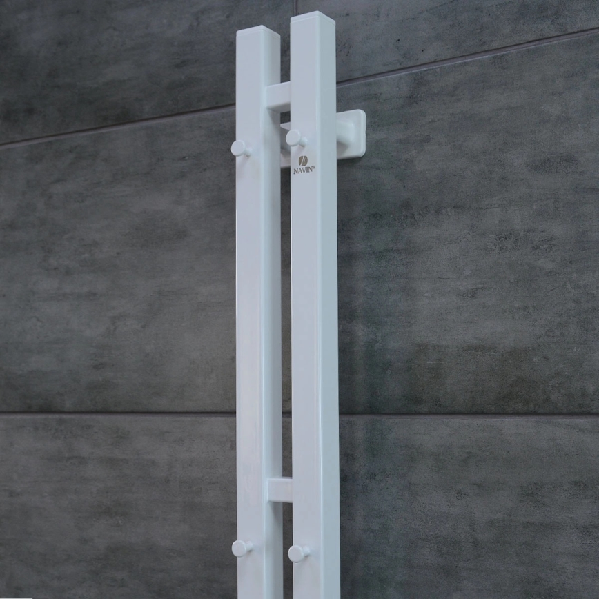 Električni sušač za ručnike s termostatom SILOUETTE 106W 150x9cm bijeli desni