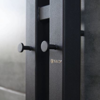 Električni sušač za ručnike s termostatom SILOUETTE 70 W 120 x 9 cm, crna, desna