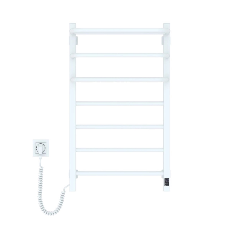 Električni sušilac za ručnike s termostatom FORTIS 155W 80x48 cm bijeli lijevi
