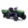 Električni traktor s prikolicom 2x30W/7000 mAh crna/zelena + daljinski upravljač
