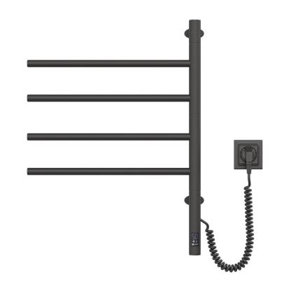 Električno okretno sušilo za ručnike s termostatom ARABESQUE 150W/230V 64,6 cm IP44 crna