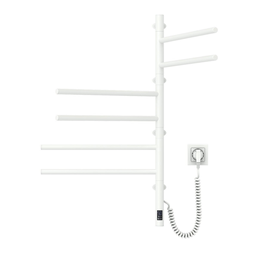 Električno okretno sušilo za ručnike s termostatom ARABESQUE 196W/230V 81,8 cm IP44 bijela